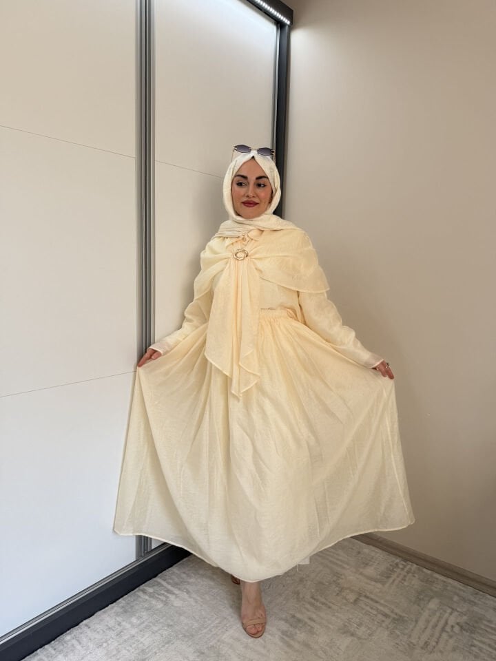 Pelerinli vual etekli takım