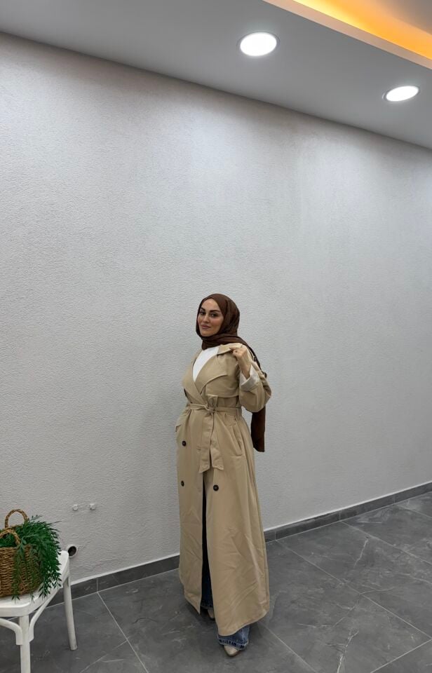 İçi astarlı trençkot