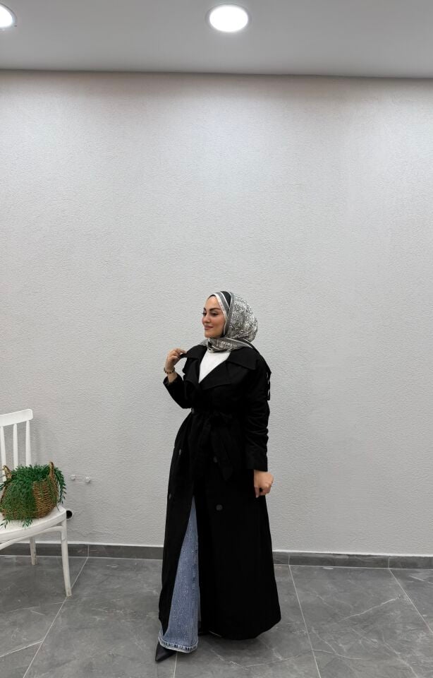 İçi astarlı trençkot